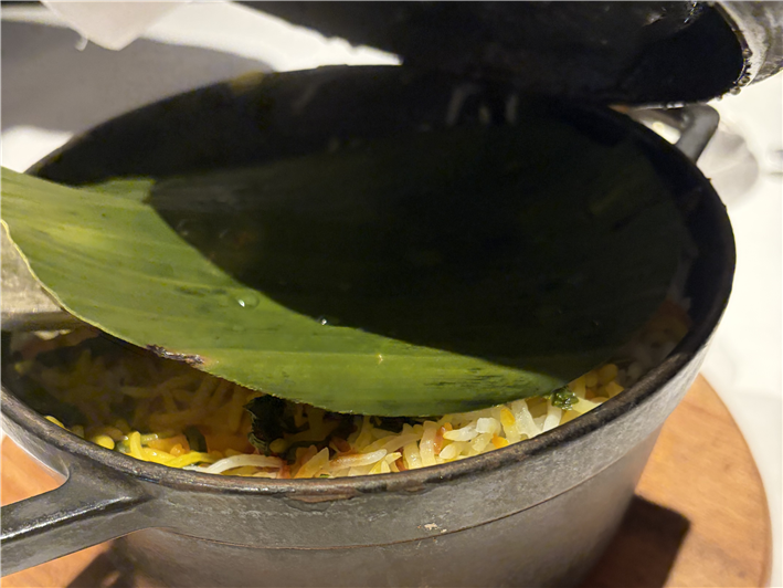 biryani being opened